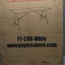 6FT Picnic Table Folding Table Camping Table Plastic Table Fold Up Table Lock for Party Event,White