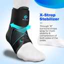 Healrecux Lace Up Ankle Brace for Women Men, Ankle Support for Sprained Ankle, Plantar Fasciitis Brace Ankles Stabilizer Wrap for Basketball, Volleyball, Sports, Injury Recovery, M