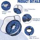 Elevated Inflatable Dog Cone Collar to Stop Licking, Dog Donut Collar After Surgery, Soft Pet Cone Alternative for Small Medium Large Dogs (Blue, XL)