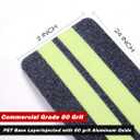 ONTWIE Anti Slip Traction Treads with Glow in Dark Stripe (15Pack, 2x24in) | Outdoor Non Skid Tape, Best Grip Tape Grit Non Slip, High Traction Friction Abrasive Adhesive for Stairs Step