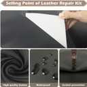 Leather Repair Tape, 16x40 inch Leather Patches for Furniture, Self Adhesive Leather Repair Patch for Sofas, Couches, Leather Covers, Seats, Chairs, Vinyl Repair Tape Red-Fine Grain