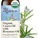 Sky Organics USDA Organic Castor Oil with Rosemary Oil, Strengthening Oil, Pure Potent Blend, Hexane Free, Invigorates Scalp, Supports Stronger, Fuller-Looking Hair, Textured Hair