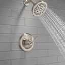 Delta Roe 14 Series 5-Setting Shower Faucet Set, Brushed Nickel Shower Head and Handle Set, Valve Trim Kit, Stainless T142985-SS (Valve Not Included)