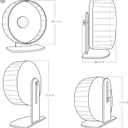 Niteangel Super-Silent Hamster Exercise Wheels: - Quiet Spinner Hamster Running Wheels with Adjustable Stand for Hamsters Gerbils Mice Or Other Small Animals (L, Pink)