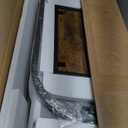 GiftGo Narrow Console Table for Entryway Industrial Sofa Table Behind Couch Ellipse Frame Rustic Wooden Accent Tables with Storage Shelves for Living Room, Hallway, Foyer (Brown)