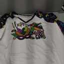 Mardi Gras Shirts for Women: Fat Tuesday Shirt Funny Mask Graphic Tee Carnival Long Sleeve Shirt New Orleans Party V Neck Top White 2XL