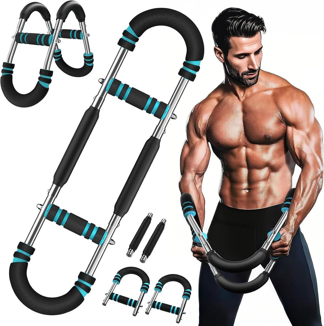 Twister Arm Trainer, Adjustable 3 Resistance Levels 60-100 lbs, Chest Workout Equipment, Arm Trainer, Twister Arm Trainer for Men & Women (Sky Blue)