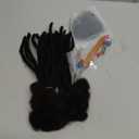 Loc Extensions Human Hair 8Inch 0.4cm Width 30 Strands Dreadlock Extensions Full Handmade Permanent 100% Human Hair Can Be Dyed Bleached Curled for Women Men Kids Natural Black