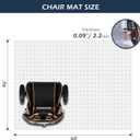 Chair Mat for Carpet, SALLOUS 46" x 60" Office Chair Mat for Carpeted Floors, Heavy Duty Vinyl Floor Mat with Grips, Floor Protector Computer Desk Mat for Home Office (Clear, Rectangular)