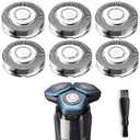 SH70/71 Replacement Heads Blades Compatible with Noreclo Series 7000 Shavers, Series 7000 Replacement Blades SH71/52 Heads Compatible with Electric Razors 7500 7530 S7370 S7371, 6-Pack