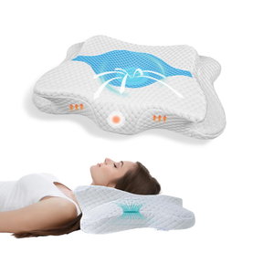 CHxxy Memory Foam Pillows, Cervical Pillow for Neck and Shoulder Pain Relief, Ergonomic Contour Bed Pillow, Soft for Side Sleep Stomach Sleeping and Back Sleeper-Queen Size