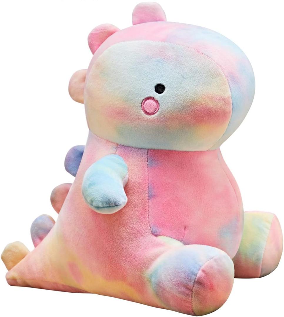 VHYHCY Cute Dinosaur Plush Toys, Fat Dinosaur Stuffed Animals Toys Dolls, Soft Plush Stuffed Animal Dino Plushie, Birthday Gifts for Kids Girls Boys Colorful 12 inch