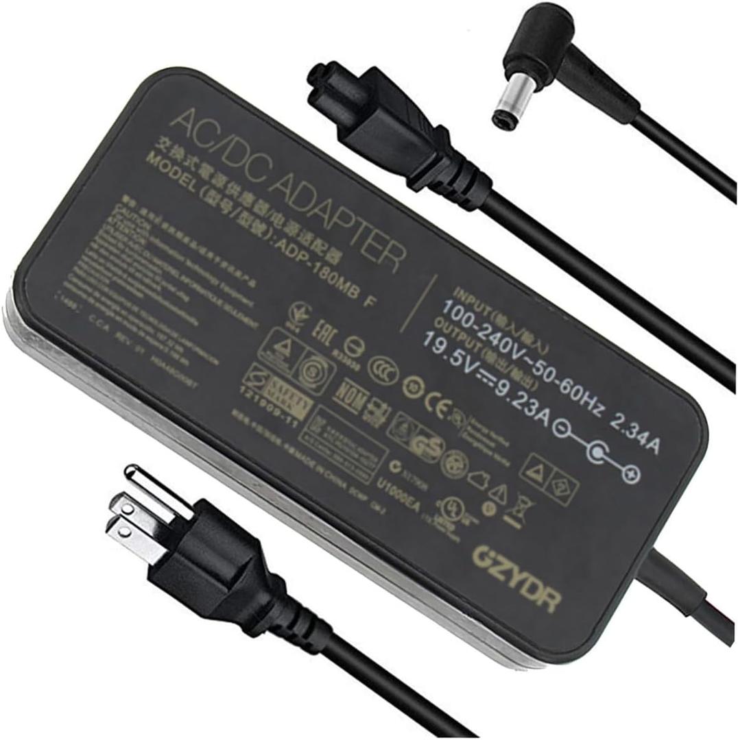 19.5V 9.23A 180W Laptop Charger for Asus ROG G750JM G751JM G750JS G75 G75VW G75VX GL502VT G750JW G750JM G750JX G751JL G751JM G752VL ADP-180MB F FA180PM111 G-Series Gaming Laptop