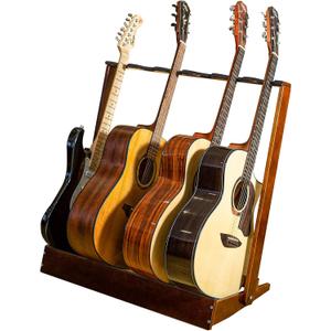 Guitar Stand Rack for Multiple Guitars, 6 holder wood Guitar Stand Folding Guitar Rack for Classical Acoustic, Electric, Bass Guitar Display
