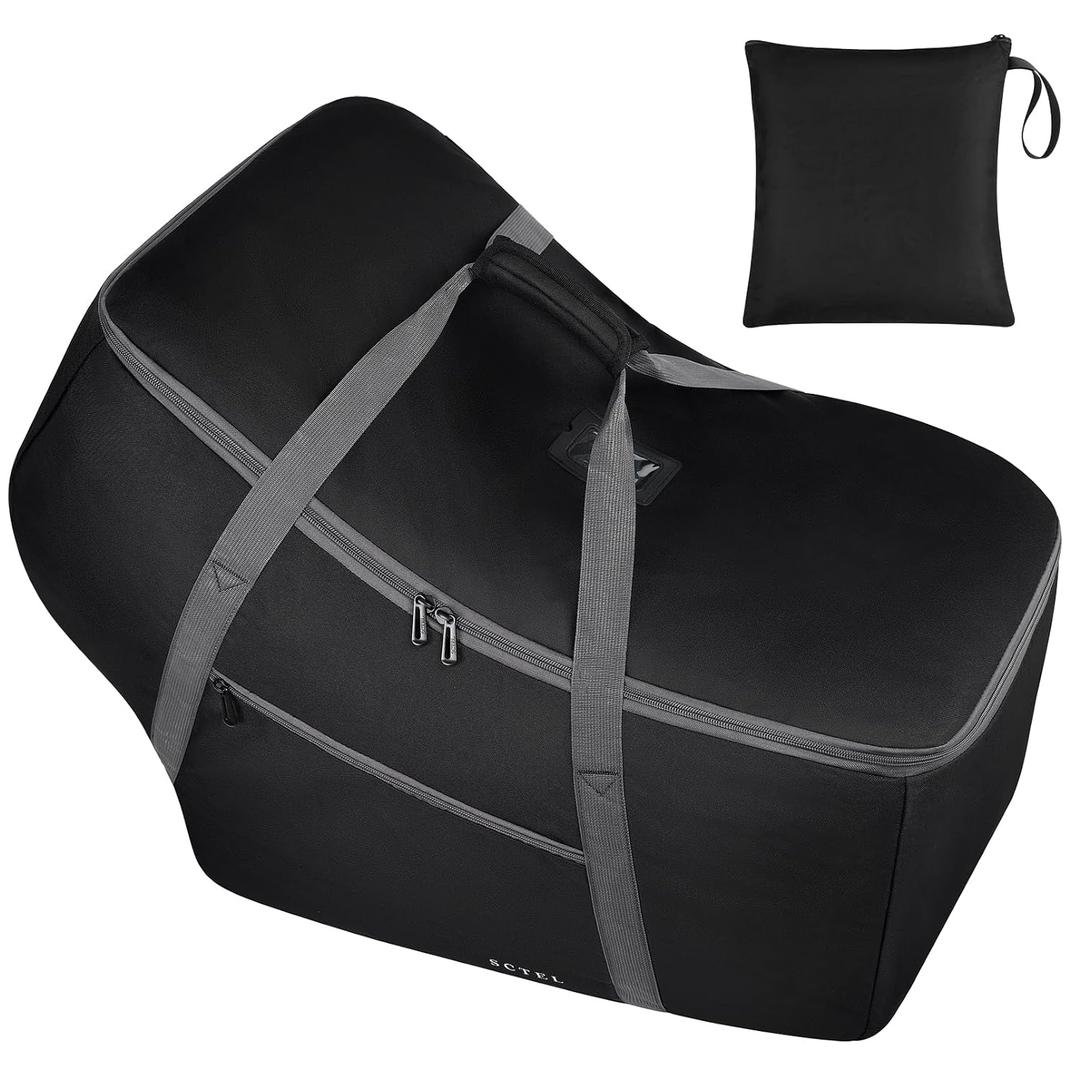 Infant Car Seat Travel Bag Fit Nuna Pipa All Model Car Seat and Base, Fit Doona Baby Stroller, Padded Car Seat Bags for Air Travel, Gate Check Bag with Side Pocket, 5 Protective Feet, Storage Bag (23.6 Inch)