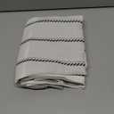 jinchan Nautical Valance Striped Linen Curtain 16 Inch Farmhouse Room Darkening Kitchen Valance for Living Room Window Double Layer Blackout Window Pinstripe 1 Panel Black on White