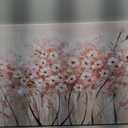 YJYart White Floral Oil Painting Canvas Art Wall Decor Modern Botanical Picture Graffiti Wall Art for Bedroom Living Room Kitchen Office 24" x 48" (Pink)