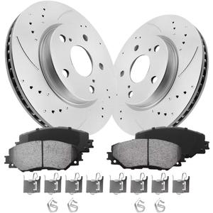 Front Brakes Pads and Rotors Kit Compatible with 2006-2018 Toyota RAV4, 2008-2015 Scion xB, 2010-2012 LEXUS HS250h - 275mm(10.8in) - Anti-Rust Geomet Coated