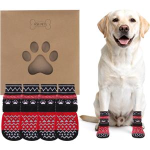 KOOLTAIL Dog Socks Shoes for Hot Pavement, Breathable & Warm Winter Dog Booties to Prevent Licking Paws for Small Medium Large Senior Dogs,Non Slip Grippy Pet Boots & Paw Protectors for Hardwood Floor