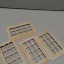 Toyvian Miniature Windows for Crafts: 1 12 Scale Dollhouse Wooden Window Frame Figurines - DIY Mini House Miniature Scenes Build Doll House Furniture Accessories