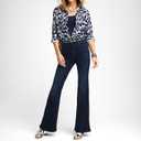 Womens Animal Print Button Down Collared Shirt Long Sleeve Top Casual Blouse (M)
