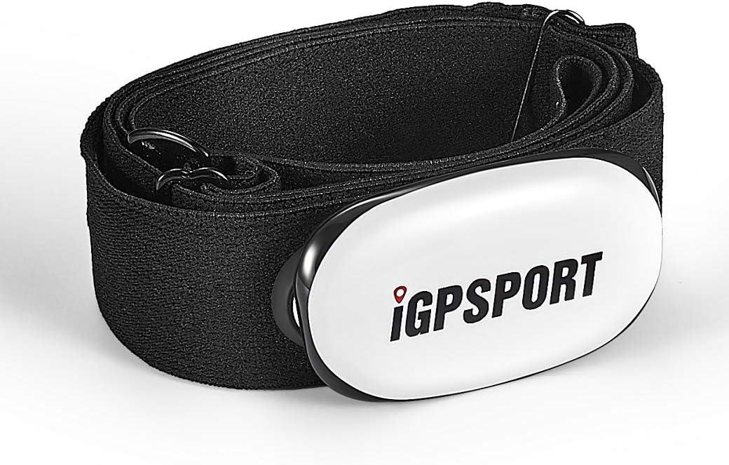 iGPSPORT Heart Rate Monitor Bluetooth & ANT+ for Fitness Training Running Cycling Gym and Compatible with Garmin Polar Wahoo (White)