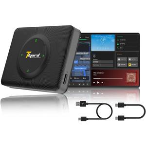 Tesla Carplay Wireless 3 in 1 Adapter and Android Auto Wireless Adapter, Plug and Play, Easy Installation, for Netflix, YouTube, Disney +, Tesla Model 3 Model Y 2016-2025, with iOS Android