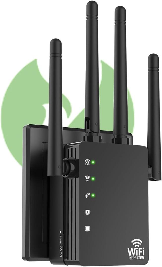 WiFi Extender Signal Booster for Home, WiFi Extender, Long Range up to 12880 Sq Ft and 105 Devices, Internet Extender WiFi Booster, WiFi Repeater with Ethernet Port, Signal Booster(Black)