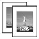 ENJOYBASICS 16x20 Picture Frame, Wall Gallery Frames Set of 2, BlackFit 16 x 20 Posters, Horizontal or Vertical Hanging, Gift for Family, Wedding, Christmas, Wall Decor for Dorm