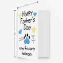 2 x OJsensai Cute Pet Fathers Day Card, Happy Fathers Day Gift from Cat Dog, Lovely Gift Ideas for Pet Lovers Owners