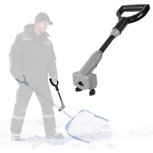 Universal Snow Shovel Handle, Back Saver Handle Attachment for Snow Shovel, Ergonomic Elasticity Handle Extension Universal Fit for Shovels Rakes, Weed Eater, String Trimmer, Gardening Tools