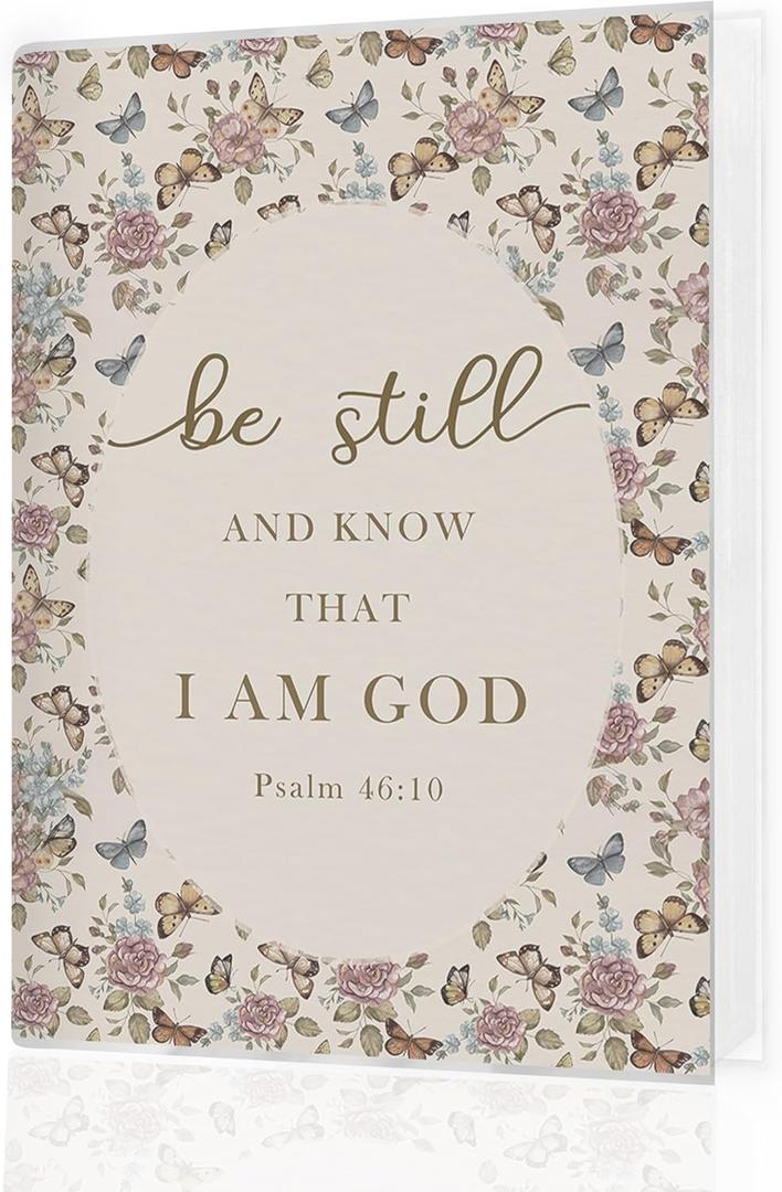 Christian Photo Album 4x6 Hold 36 Photos, Be Still and Know That I Am God Bible Verse Small Photo Album Picture Memory Book Keepsake for Family Wedding Anniversary Travel Vacation