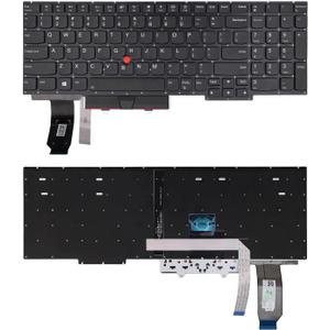 Replacement Keyboard Compatible with Lenovo IBM Thinkpad E15 2019 Gen 1 20RD 20RE, E15 2020 Gen 2, E15 2021 Gen 3 Thinkpad E15 2022 Gen 4, with Pointer and Backlight