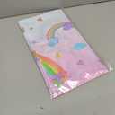 Tegeme Rainbow Tablecloths Disposable Plastic Rainbow Waterproof Table Cover Rectangular Fiesta Carnival Table Covers for Birthday Party Supplies Decorations Supplies, 108 x 54 Inches(3 Pcs)