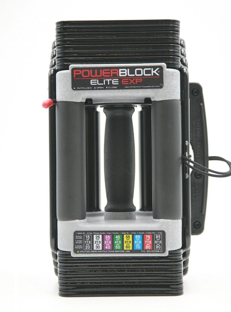 PowerBlock Elite EXP Adjustable Dumbbells, Sold in Pairs, Stage 1, 5-50 lb. Dumbbells, Durable Steel Build, Innovative Workout Equipment, All-in-One Dumbbells, Expandable with Expansion Kits