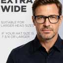 HEEYYOK 2.5 Reading Glasses Men Large Readers For Men Wide Black XXL Reader Oversized Frame Cheaters Reading Glasses For Mens Comfort Spring Hinge