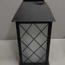 18" Solar Lanterns Outdoor Waterproof, Glass Solar Flickering Flame Lantern Large Hanging Solar Lantern Metal Decorative for Patio Garden Backyard Outside Tabletop Mothers Day Gifts Mom