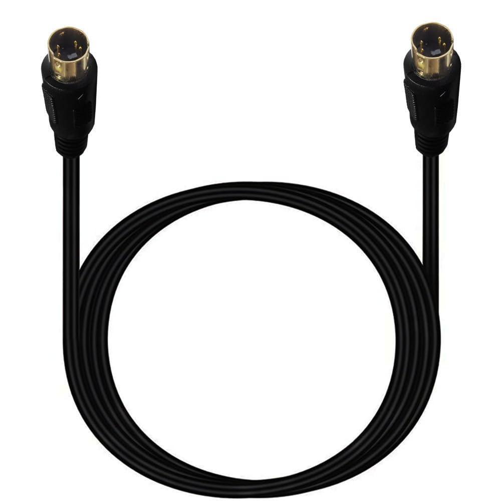 S-Video Cable Mini Din 4-Pin S Video Cable Male to Male Gold Plated Connector for Player Camcorders Laptops Transfer Video to TV or Monitor Connection Cable (3m/10Ft)
