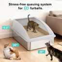 AIPERRO Stainless Steel Litter Box Extra Large for Big Cats and Multi-Cats | Jumbo Extra Large Metal Cat Box with High Sided Lid, Anti-Urine Leakage, Non-Stick,Include Litter Scoop