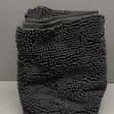 Naturei Chenille Absorbent Front Door Mat 48" x 36", Dog Door Mat for Muddy Paws, Trap Dirt Doormat, Mud Mat for Dogs, Washable Non Slip Outdoor Indoor Doormats for Entryway, Grey