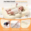 Baby Lounger, Portable Baby Lounger for Newborns to 24 Months, Soft & Breathable Infant Nest with Thickened Support, Newborn Baby Essentials Gift for Home and Travel, Gray