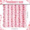 Frienda Valentine's Day Shower Curtain for Bathroom Decor Scalloped Love Hearts Curtain Romantic Waterproof Fabric for Valentines Day Bath Bathtub Decorations, Hooks Include, 72 x 72 Inch (Pink)