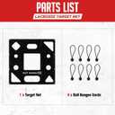 Lacrosse Rebounder Target Net 44FT, Lacrosse Bounce Back Pass Cover, Volleyball/Baseball Rebounde Target Net for 46FT & 47FT Rebounders