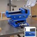 VEVOR Cross Slide Drill Press Vise, 6 Inch Jaw Width, 2 Way X-Y Axis Bench Vise, 5.7 Inch Max Jaw Opening, Heavy Duty Cast Iron, Workbench Vice Clamp, for Woodworking Drilling CNC Milling Machine