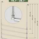 Hanging Closet Rod, 2 Pack Adjustable Height & Width Closet Rods for Hanging Clothes-Closet Extender Hanging Rod Space-Maximizing Design Suitable for Hanging and Drying Clothes, Silver