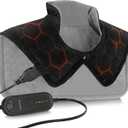 KozyOne Weighted Premium Heating Pad for Neck, Shoulders & Back, Far Infrared & Negative Ion Therapy for Pain Relief, 4 Heat Settings, Auto Shut-Off, Machine Washable (22" x 20.5")