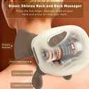 4D Wireless Neck and Shoulder Massager, Bionic Hands Deep Tissue Shiatsu Neck Massager with 3 Relaxation Modes, Portable Electric Kneading Massager for Home Office, Holiday Gift