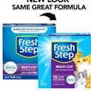 Fresh Step Clumping Cat Litter, Multi-Cat, Long Lasting Odor Control Kitty Litter with Activated Charcoal, Low Dust Formula, 14 lb