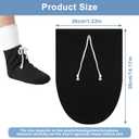 Cast Sock Cover for Foot, Adjustable Drawstring Cast Sock, Casts Cover for Foot Men and Women (Black)