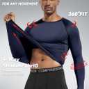 Men's (Pack of 3 or 5) Cool Dry Compression Long Sleeve Sports Baselayer T-Shirts Tops (L)